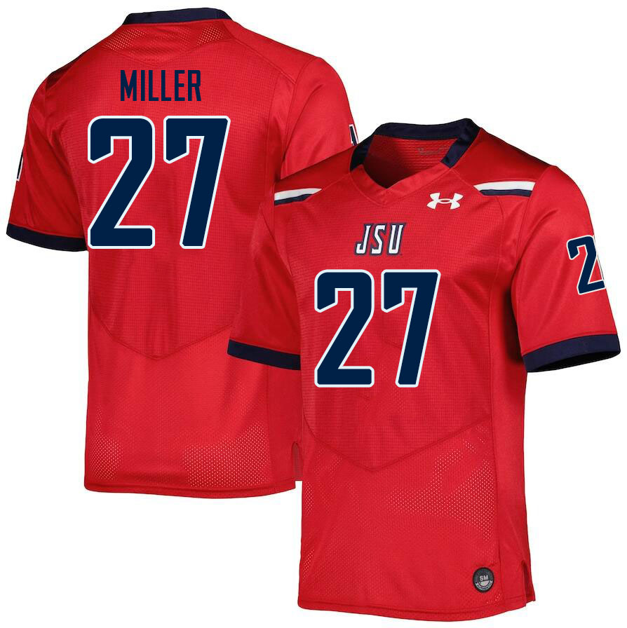 Jackson State Tigers #27 Ahmad Miller College Football Jerseys,Uniforms-Red